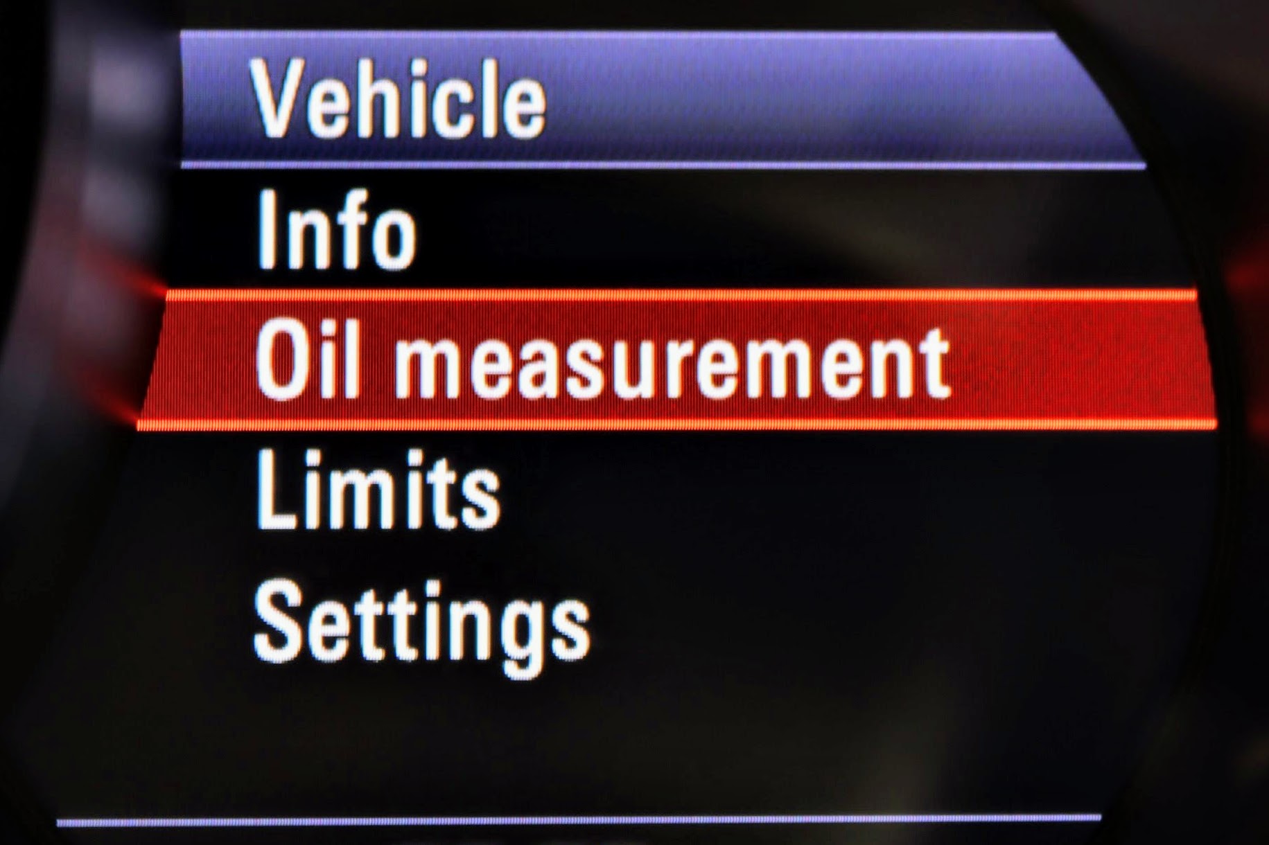 Porsche 911 (991.1) vehicle information menu