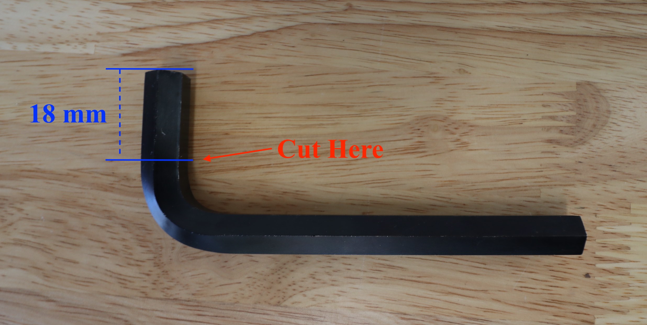 Modified 12 mm hex key for Testarossa gearbox oil change